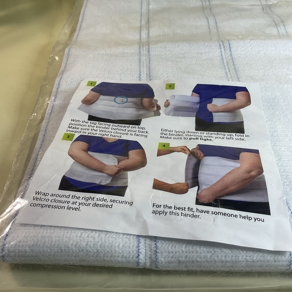 Bariatric Abdominal Binder 2X New Waist Support Compression Belt - Picture 2 of 7